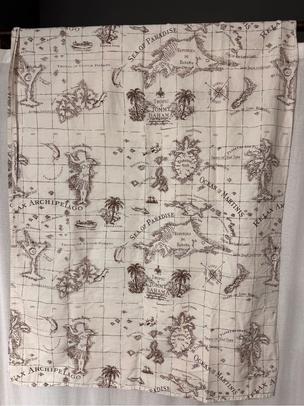 Vtg tommy bahama shower curtain *as is see details*